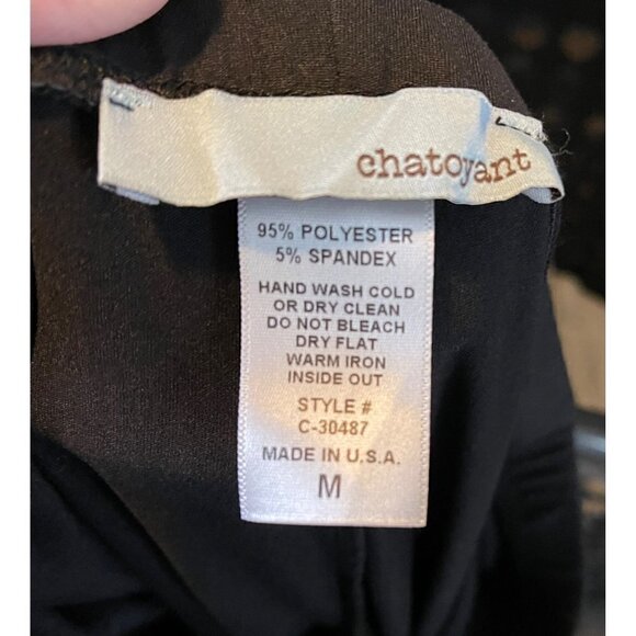 Chatoyant Womens Soft Solid Black Legging Full Length Medium Made in USA - Picture 8 of 8